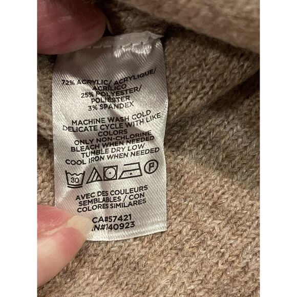 LOFT Brown Oversized Textured Dolman Pullover Sweater M NWT Soft - Picture 4 of 5